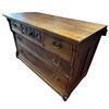 Image 2 : Antique Eastlake Oak Five-Drawer Dresser with Brass Pulls (22" x 48" x 30" tall) Companion piece to