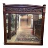 Image 1 : Antique Eastlake Oak Framed Wall Mirror (frame is 40" x 41" x 2" thick) Companion piece to lots 30 a