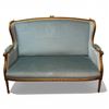 Image 1 : Louis XVI Style Blue Velvet Sofa (49" Long)