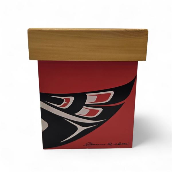 Clarence Wells West Coast Design Painted Keepsake Box (7" X 7" X 8" Tall)