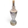 Image 2 : Crystal Table Lamp - 28" Tall at the Top of the Shade* Big Chip Off of the Side