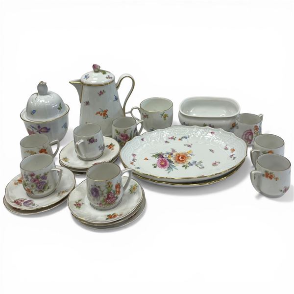 Vintage Meissen Porcelain Demitasse Coffee Set