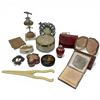Image 1 : Group of Vintage Leather Compacts, Glove Stretcher, Trinket Boxes and More
