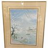 Image 2 : 3 Framed Vintage Japanese Prints * 1 is Ink Wash Style (Framed Dimensions: 18" X 22" * One Glass is
