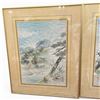 Image 4 : 3 Framed Vintage Japanese Prints * 1 is Ink Wash Style (Framed Dimensions: 18" X 22" * One Glass is