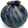 Image 1 : Drip Glazed Art Glass Vase * 8" tall x 9" diameter * Interior crack that does not affect the outside