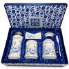 Image 1 : New Blue & White Peony Tea Flask Set in Original Gift Box
