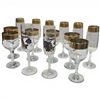 Image 5 : Set of 12 Gold Rimmed Crystal Wine Glasses & Flutes, Believed to Be Pasabahce, Turkey (Includes a Pa