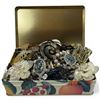 Image 1 : Tin Full of Fashion, Bead and Costume Jewelry (Tin is 5.5" X 9" X 205" Deep)