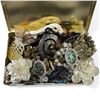 Image 2 : Tin Full of Fashion, Bead and Costume Jewelry (Tin is 5.5" X 9" X 205" Deep)