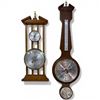 Image 1 : 1 Fisher & 1 Thermor Vintage Wall Mount "Barometer & Thermometer" Weather Stations  (Largest is the