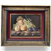 Image 1 : Still Life on Board of Peaches, Grapes and Plums * Signed J.F.J. Nagtegaal" 1920-2000  (Framed dimen