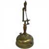 Image 1 : 1920s Coleman Brass Gas Lamp with Turned Wood Center (19" Tall)