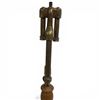 Image 2 : 1920s Coleman Brass Gas Lamp with Turned Wood Center (19" Tall)