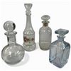 Image 1 : 4 Crystal and Glass Liquor Decanters