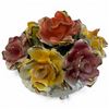 Image 2 : Large Capodimonte Porcelain Floral Centerpiece (12" Tall X 12" Diameter)