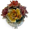 Image 3 : Large Capodimonte Porcelain Floral Centerpiece (12" Tall X 12" Diameter)