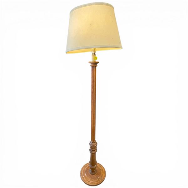 Lovely Wood Floor Lamp with Shade
