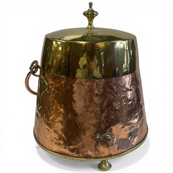 Brass & Copper Coal Bucket