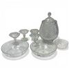 Image 1 : Large Crystal Candy Dish , 4 Crystal Glasses & 2 Bowls (Candy Dish is 12" Tall X 8.5" Diameter)