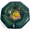 Image 1 : Vintage William Moorcroft Signed and Stamped Green 4.5" Ashtray with Columbine Design