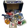 Image 1 : Box of Collectible Sew-on Patches and Lapel Pins