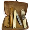 Image 3 : Group of Vintage Pen Knives & Portable Knife & Fork Set in Leather Case