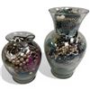 Image 1 : 2 Glass Vases Full of Beaded & Other Jewelry (Most appears to be new)