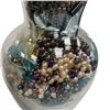 Image 3 : 2 Glass Vases Full of Beaded & Other Jewelry (Most appears to be new)