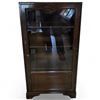 Image 1 : Vintage Compact Wood Display Cabinet with Glass Door (12" X 24" X 46" Tall)