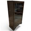 Image 3 : Vintage Compact Wood Display Cabinet with Glass Door (12" X 24" X 46" Tall)