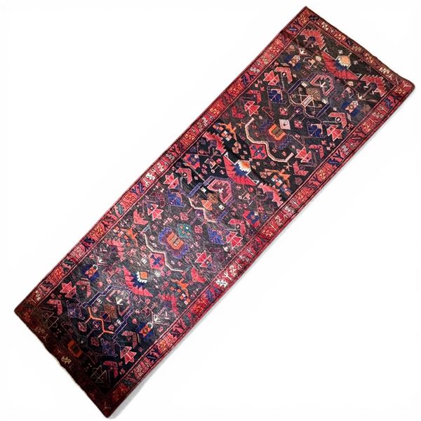 Authentic Hand Knotted 100% Wool Zanja Persian Carpet Made in Iran (10'2" x 3'3" / 311cm x 100cm)