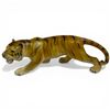 Image 1 : Hand Painted Ceramic Tiger Statuette (6" x 16" x 5" tall)
