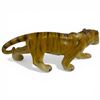 Image 2 : Hand Painted Ceramic Tiger Statuette (6" x 16" x 5" tall)
