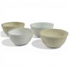 Image 1 : Four 1950s Fire King Swirl Milk Glass Mixing Bowls (Two 6" and Two 7")