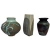Image 1 : 3 Art Pottery Vases * One signed Sue  Hara (tallest is 6")