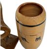Image 2 : 7.5" Athabasca Pottery Vase & 8" Carved Canada Goose (Vase has a chipped rim)