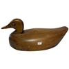 Image 1 : Vintage Carved Wood Duck Decoy with Applied Eyes