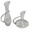 Image 2 : 2 Clear Glass Wine Carafes in the Ravenscroft Style