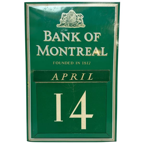 Vintage Bank of Montreal Perpetual Wall Calendar (12" x 18") All the dates are present