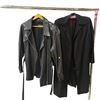 Image 1 : Black Dress Coat & Black Leather Danier Jacket - Size Large - Preowned
