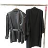 Image 3 : Black Dress Coat & Black Leather Danier Jacket - Size Large - Preowned
