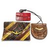 Image 1 : 3 Vintage Eel Skin Handbags & Clutches ( The largest is the 8" x 13" Robert Bestien Originals envelo
