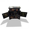 Image 4 : 4 Vintage Asian Design Jewelry Boxes and Contents * The musical jewelry box has its original key (La