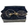 Image 3 : 2 Pairs of Antique Pince-nez Reading Glasses in Original Cases * 1 is gold filled and one is gold pl