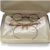Image 2 : 1950s Ornate Gold Filled Eye Glasses in Original Case and a Pair of Antique Spectacles