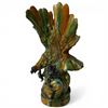 Image 1 : Majolica Bird of Prey Statue - 19" Tall X 6" Diameter