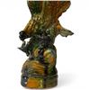 Image 2 : Majolica Bird of Prey Statue - 19" Tall X 6" Diameter