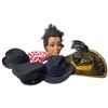 Image 1 : Hairdressers Display Head with a Variety of Hats