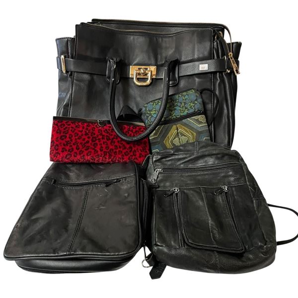 Group of Leather & Fabric Handbags & Wallet  * David Jones and more (Not authenticated) Preowned